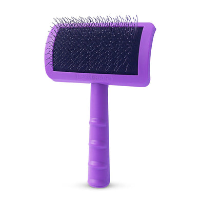 Pet Grooming Slicker Brush for Dogs and Cats by NEXTGRADE - Recommended by Professional Pet Groomers - Universal Long Firm Stainless Steel Pins - Ideal for Dematting, Detangling & Deshedding