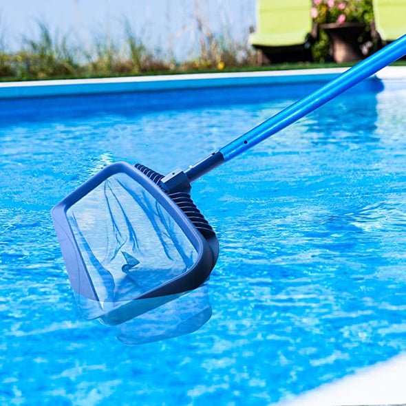 Stargoods Pool Skimmer Net, Heavy Duty Leaf Rake Cleaning Tool, Fine Mesh Net Bag Catcher