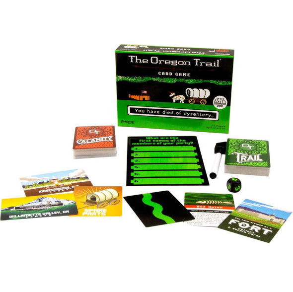 The Oregon Trail Card Game Plus Bonus Green/Gold Die