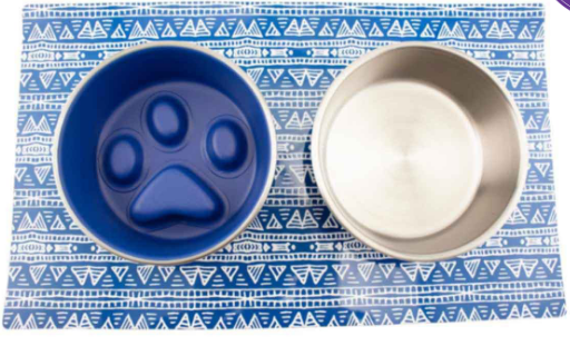 DAWGEE DINE BUNDLE: DINING MAT & MAGNETIC STAY-ON BOWLS