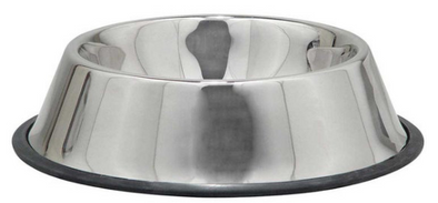 INDIPETS NO-TIP STAINLESS STEEL DISH 64 OZ