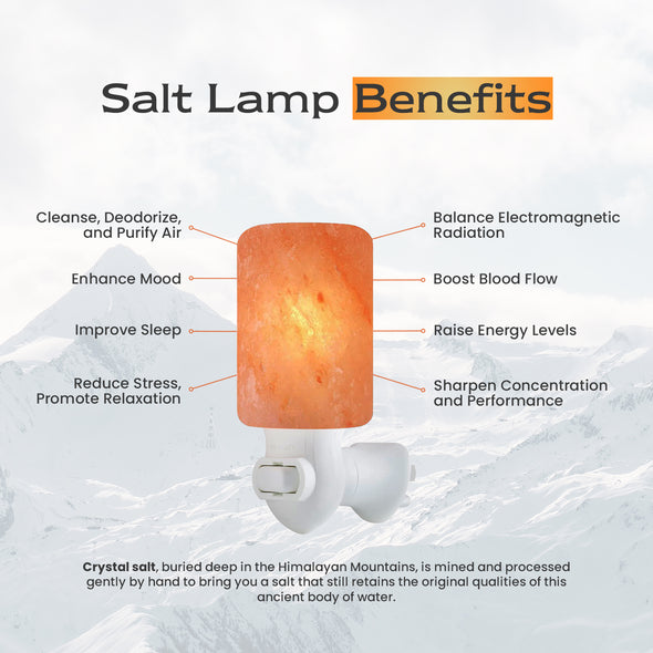 Himalayan Crystal Night light Natural Salt lamp Wall Plug With Socket Holder For Air Purifying